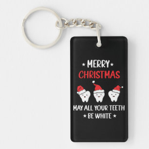 Funny Dental Christmas Teeth – Merry Christmas Keychain