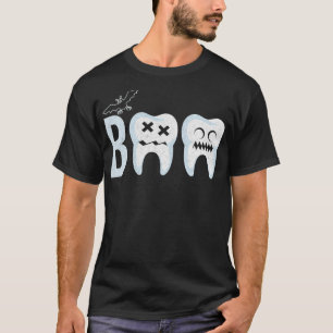 Funny Dental Halloween Boo Hygienist Teeth Assista T-Shirt