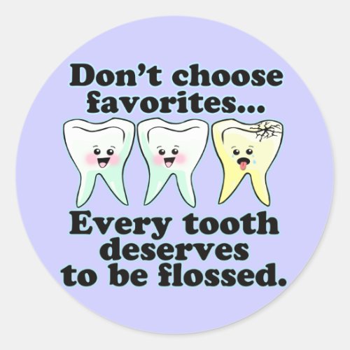 Funny Dental Humor Classic Round Sticker