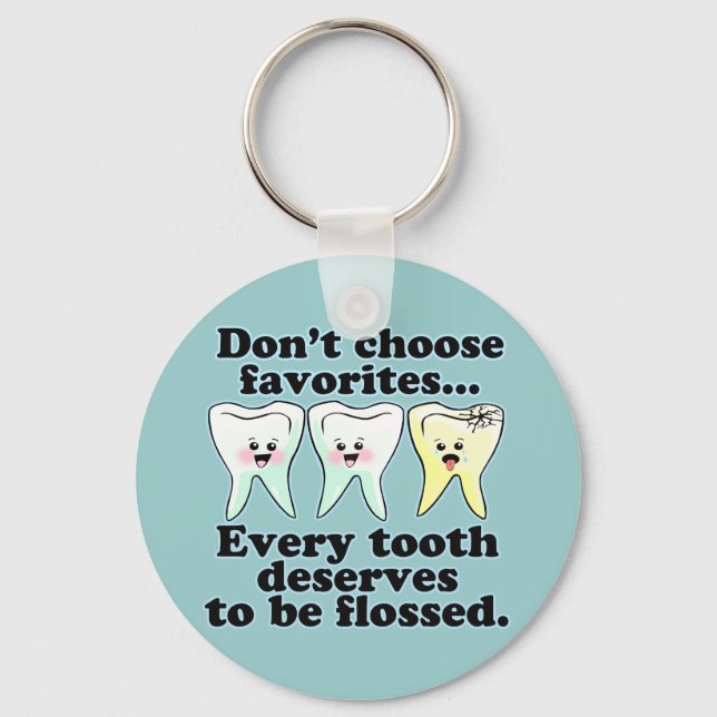 Funny Dental Humor Keychain (Front)