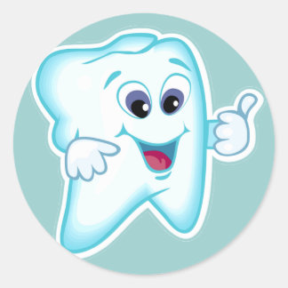 Funny Dental Hygienist Classic Round Sticker