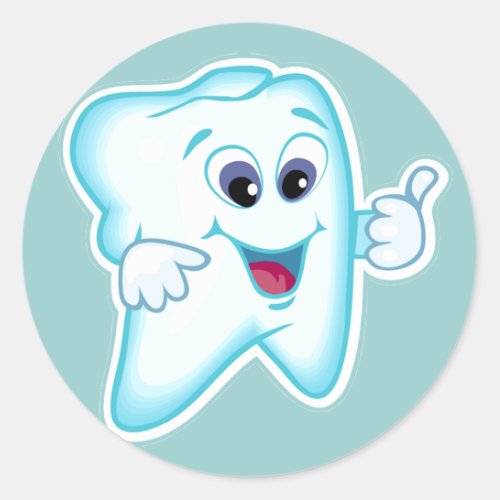 Funny Dental Hygienist Classic Round Sticker