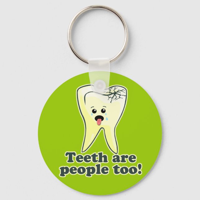 Funny Dental Hygienist Keychain (Front)