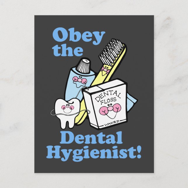 Funny Dental Hygienist Postcard (Front)