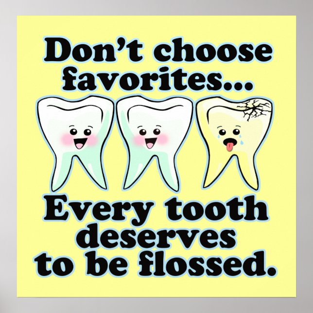 Funny Dental Office Artwork Poster (Front)