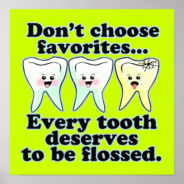 Funny Dental Office Artwork Poster (Front)