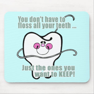 Funny Dentist and Dental Hygienist Mouse Pad