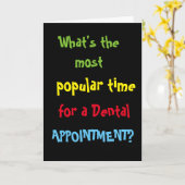 Funny Dentist Birthday Dentist Joke - Add Caption Card (Yellow Flower)