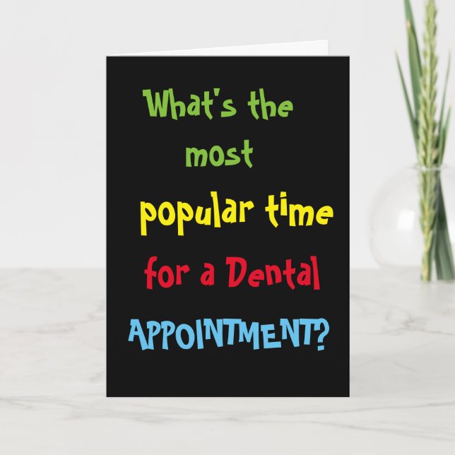 Funny Dentist Birthday Dentist Joke - Add Caption Card (Front)