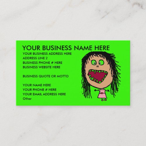 Funny Dentist Business Card