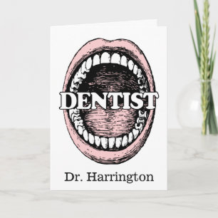Funny Dentist custom name greeting card