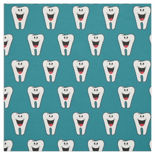 Funny Dentist Cute Tooth Pattern Fabric