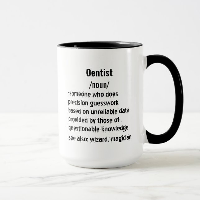 funny Dentist Definition gifts for men women Mug (Right)