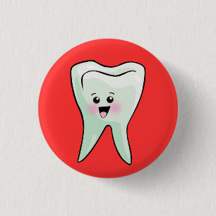 Funny Dentist Dental Health Button