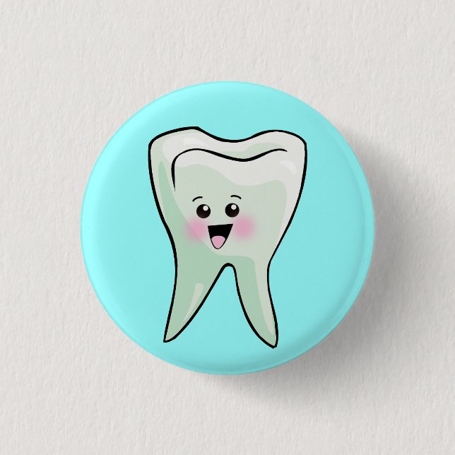 Funny Dentist Dental Health Pinback Button (Front)