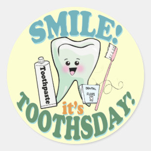 Funny Dentist Dental Hygienist Classic Round Sticker