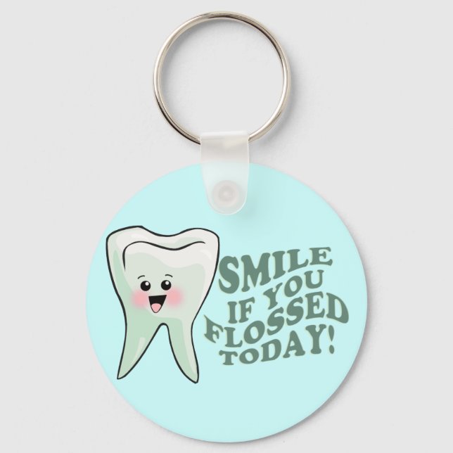 Funny Dentist Dental Hygienist Keychain (Front)