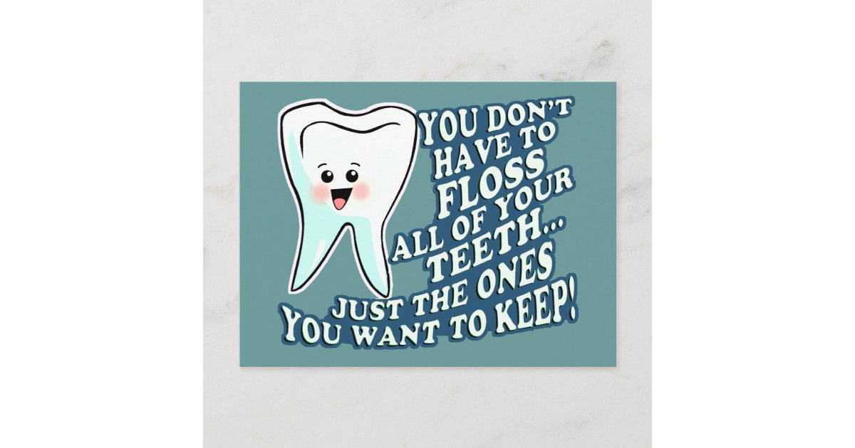 Funny Dentist Dental Hygienist Postcard | Zazzle