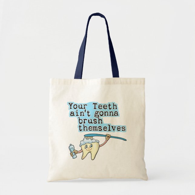 Funny Dentist Dental Hygienist Tote Bag (Front)