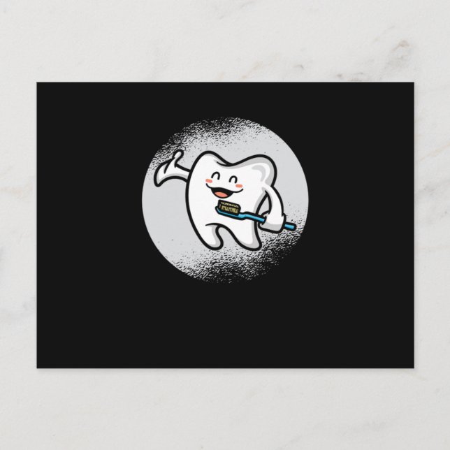 Funny Dentist Dental Student Humor Gifts Tooth Bru Postcard (Front)
