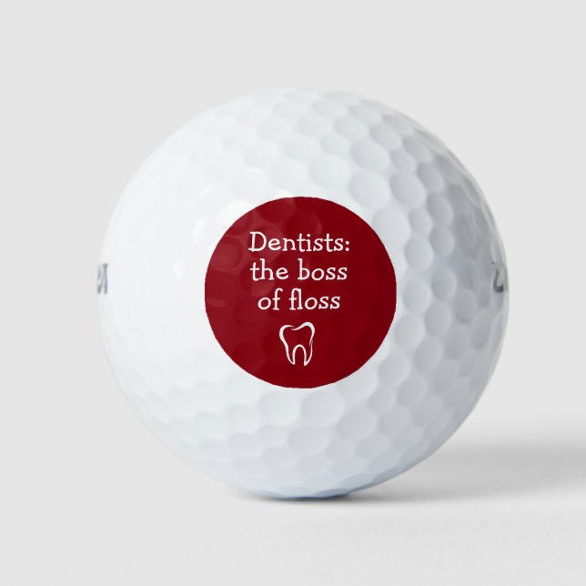 Funny Dentist Gift Golf Balls (Front)