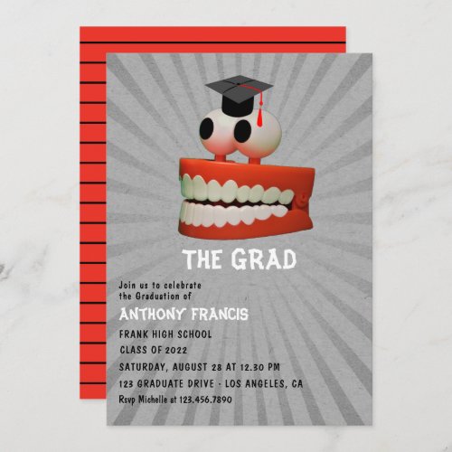Funny Dentist Graduation Party Invitation