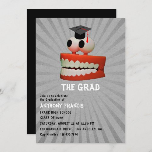 Funny Dentist Graduation Party Invitation