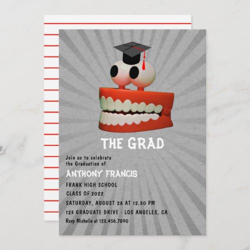 Funny Dentist Graduation Party Invitation