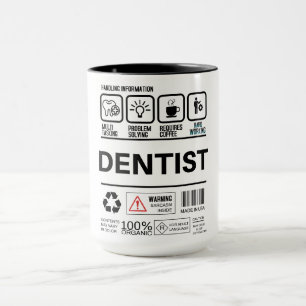 Funny Dentist Handling Information Mug