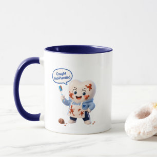 Funny Dentist Humor Chocolate Two-Tone Coffee Mug 