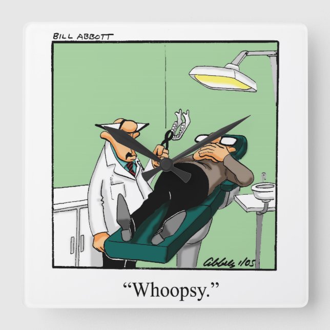 Funny Dentist Humor Wall Clock (Front)
