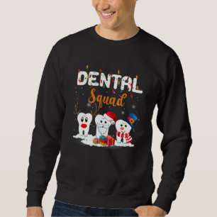 Funny Dentist Hygienist Christmas Dental Squad Tee