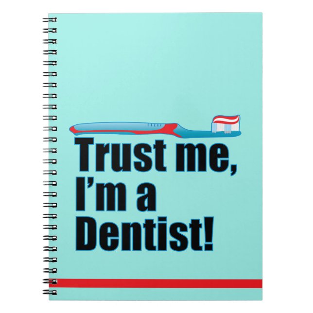 Funny Dentist Joke Blue Notebook (Front)
