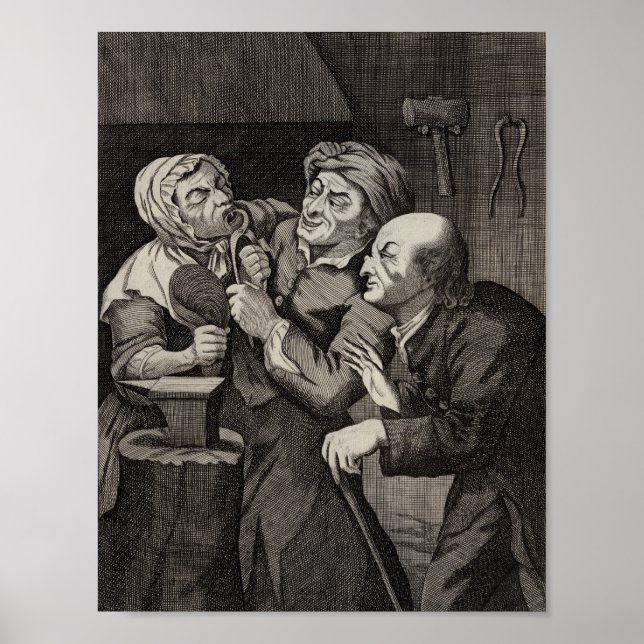 Funny Dentist Office Antique Dentistry Poster (Front)