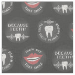 Funny Dentist Pattern - Cute Dental Hygienist Fabric