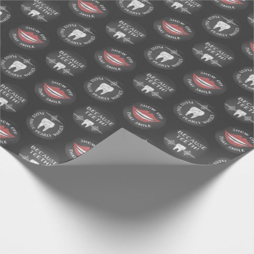Funny Dentist Pattern _ Cute Dental Hygienist Wrapping Paper
