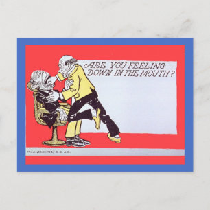 Funny Dentist Postcard Vintage 1906 Image copy
