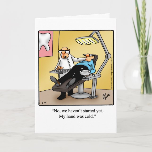 Funny Dentist Retirement Humor Card (Front)