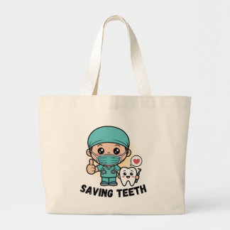FUNNY DENTIST : SAVING TEETH Tote Bag