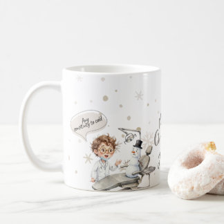 Funny Dentist Snowman Christmas Mug 