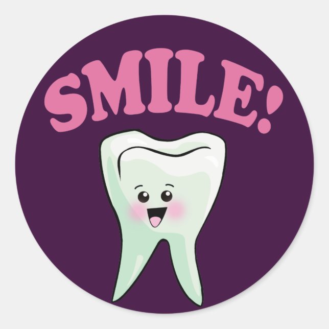 Funny Dentistry Classic Round Sticker (Front)