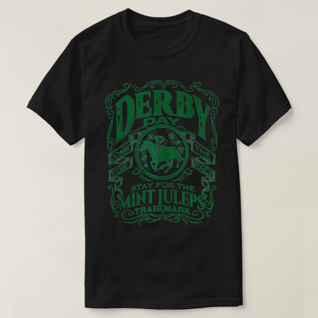 Funny Derby Day and mint juleps, Kentucky horse ra T-Shirt (Design Front)