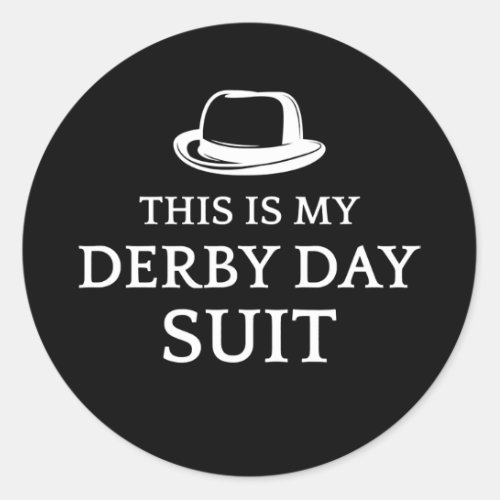 Funny Derby Day Kentucky Men Hat This is My Derby Classic Round Sticker