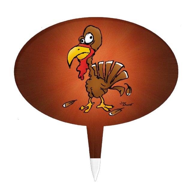 Funny Derp Turkey Cake Topper (Front)