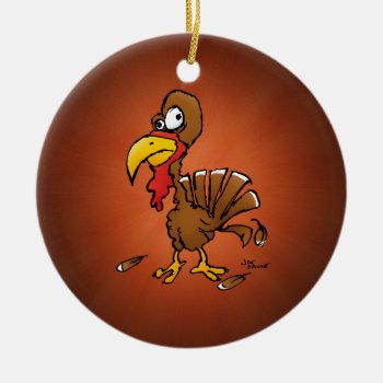 Funny Derp Turkey Ornament by BastardCard at Zazzle