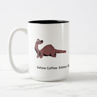 Funny Derpy Dinosaur Coffee Mug – "Before Coffee: 