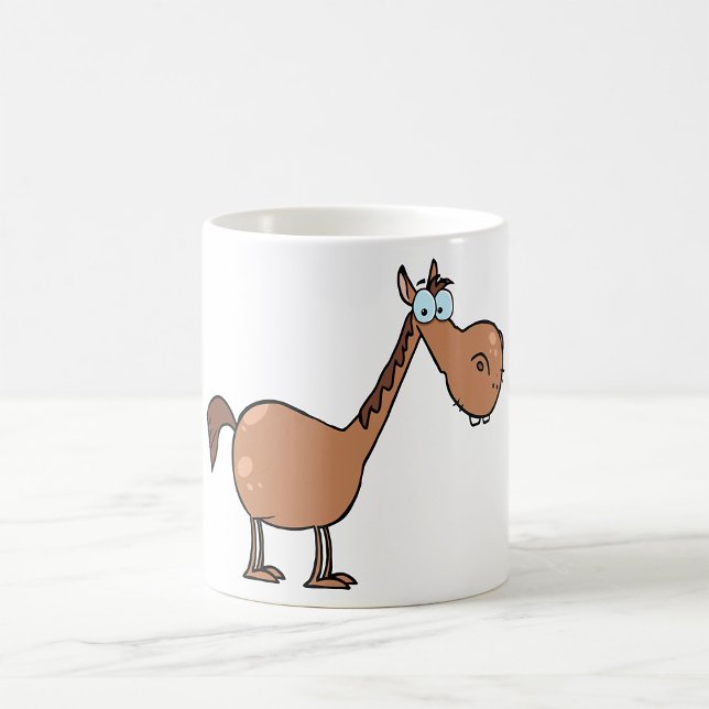 Funny Derpy Horse Silly Brown Stallion Coffee Mug (Creator Uploaded)
