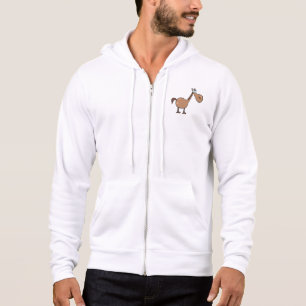 Funny Derpy Horse Silly Brown Stallion Hoodie