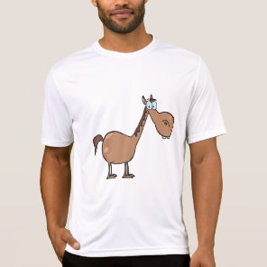 Funny Derpy Horse Silly Brown Stallion T-Shirt