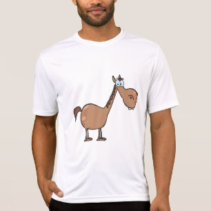 Funny Derpy Horse Silly Brown Stallion T-Shirt